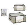 CAIXA GUARDA ROUPA CINZA 60X45X30CM