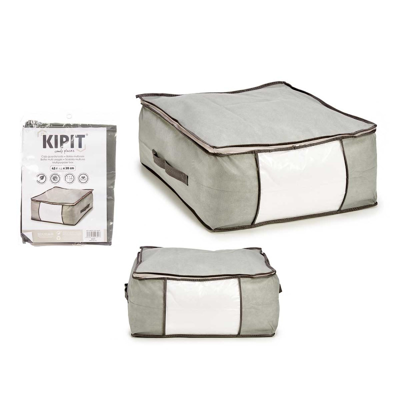 CAJA GUARDA ROPA GRIS 45X45X20CM