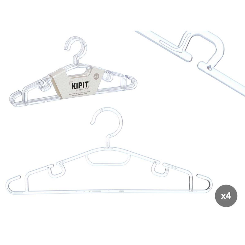 SET 4 PERCHAS TRANSPARENTE