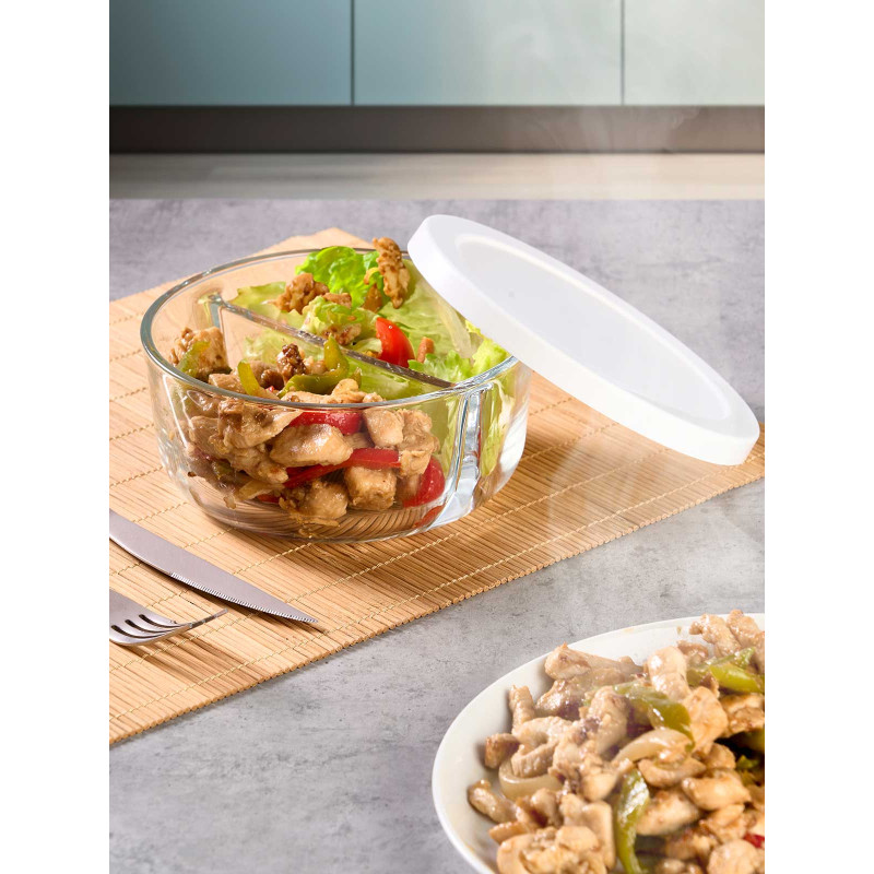 CAIXA VIDRO P ALIMENTOS C DIVISÓRIA FRIGO 785ML 