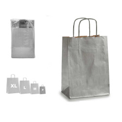 BORSA CARTA ARGENTO KRAFT MINI