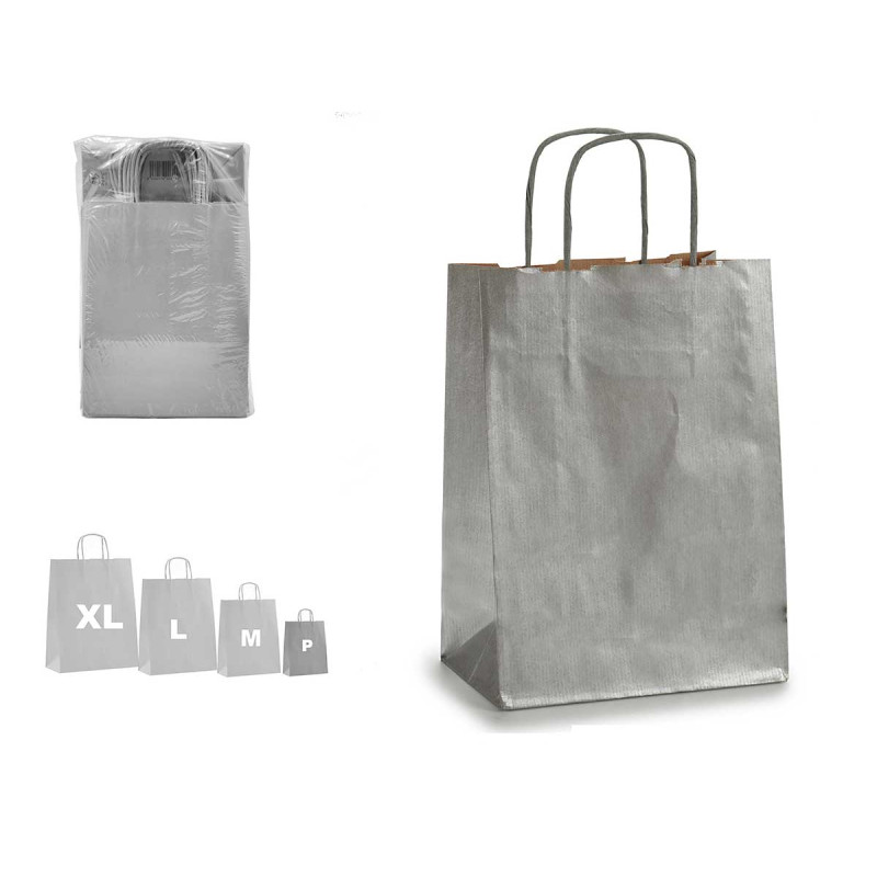 SACO PAPEL PRATEADO KRAFT MINI