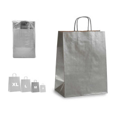 BORSA CARTA ARGENTO KRAFT PICCOLA