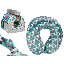 MEMORY FOAM TRAVEL PILLOW DECO MIX 4 COL