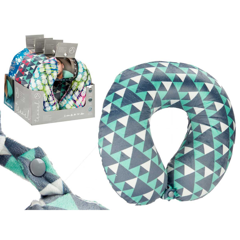 MEMORY FOAM TRAVEL PILLOW DECO MIX 4 COL