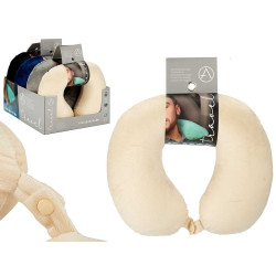 MEMORY FOAM TRAVEL PILLOW DARK COL MIX4