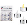 SET TEALIGHT LED C/ PILE ARGENTO