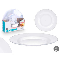 PIATTO ROTONDO GRANDE TRASPARENTE 27,5CM DIAM