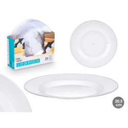 PIATTO ROTONDO PICCOLO TRASPARENTE 20,5CM DIAM
