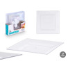 BIG SQUARE TRANSPARENT PLATE 27X27CM