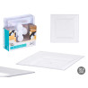 SMALL SQUARE TRANSPARENT PLATE 20X20CM