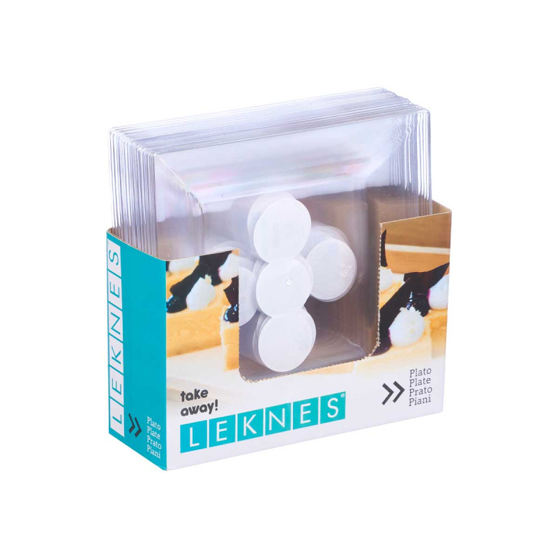 ASSIETTE CARRE PETIT TRANSPARENT 20X20CM
