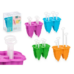 MOLDE GELADOS 4 DIVISOES SORT 4 COR