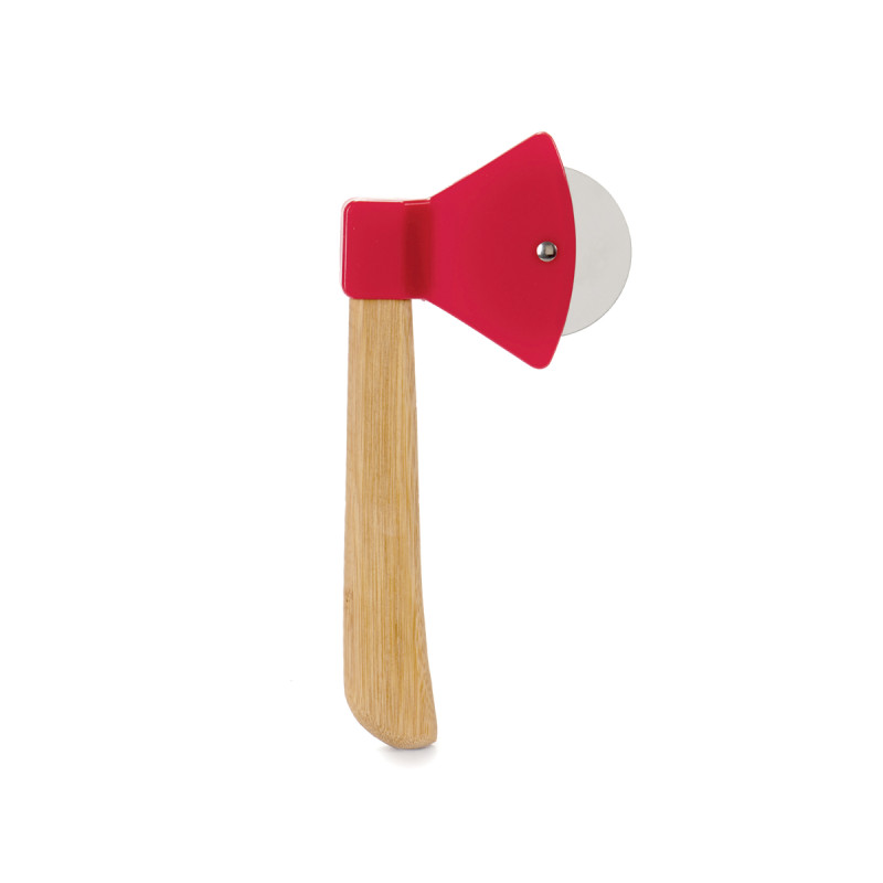 BAMBOO PIZZA CUTTER AXE FORM