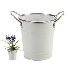 POT DE FLEURS PETIT ANSES BLANC BORD ARG