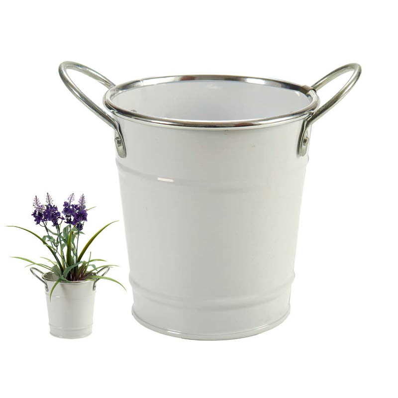 POT DE FLEURS PETIT ANSES BLANC BORD ARG