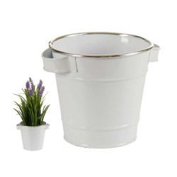 BALDE METAL BRANCO FIO PRATA