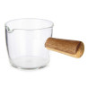 100ML BOROSILICATE GLASS LADLE WITH WOODEN HANDLE 
