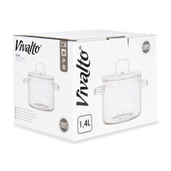 1400ML BOROSILICATE GLASS COOKWARE