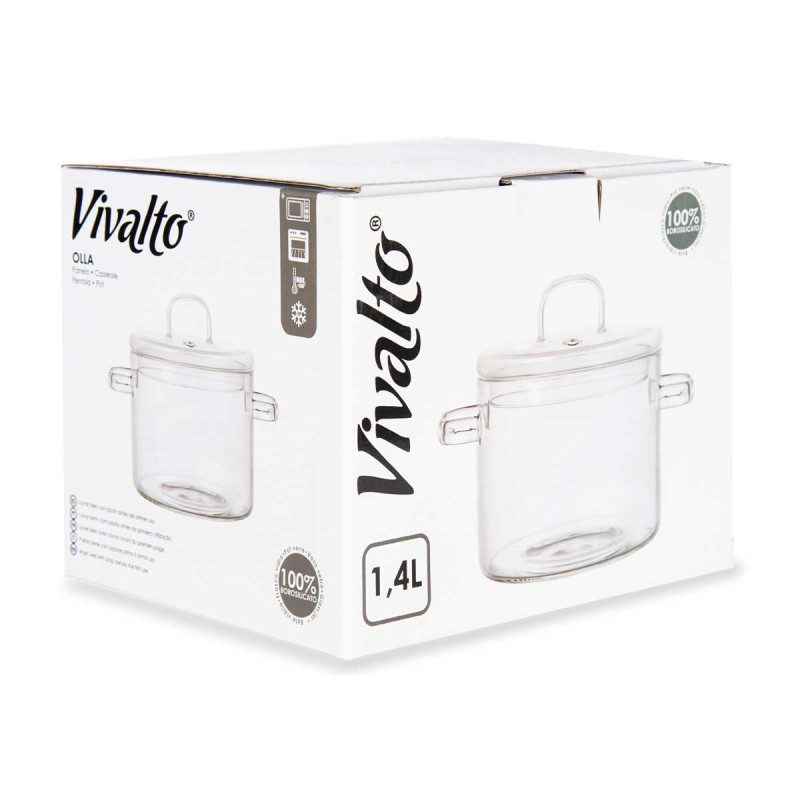 CAÇAROLA VIDRO BOROSILICATO 1400ML 