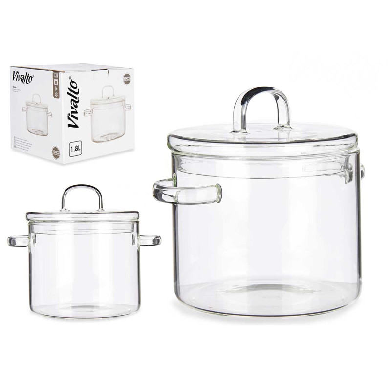 1800ML BOROSILICATE GLASS COOKWARE