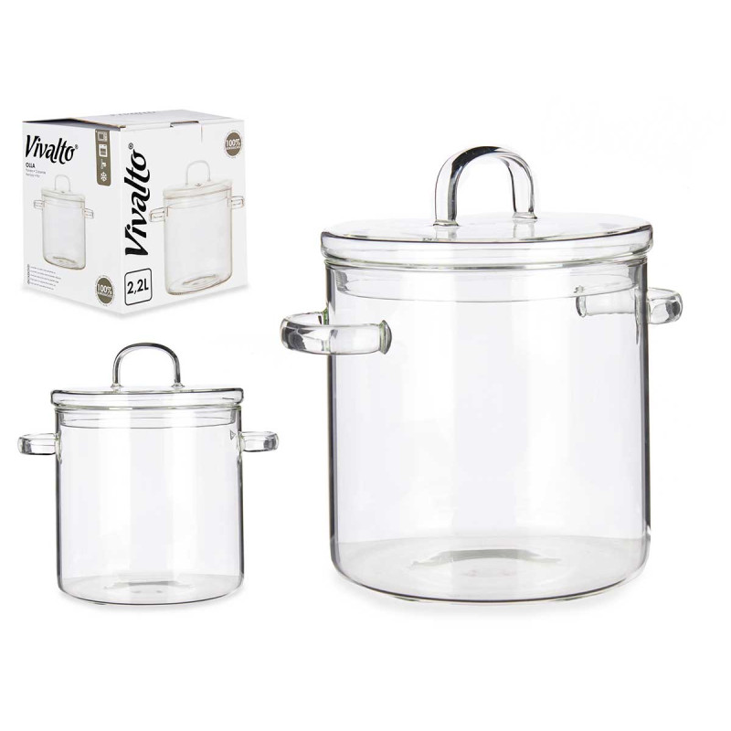 2200ML BOROSILICATE GLASS COOKWARE