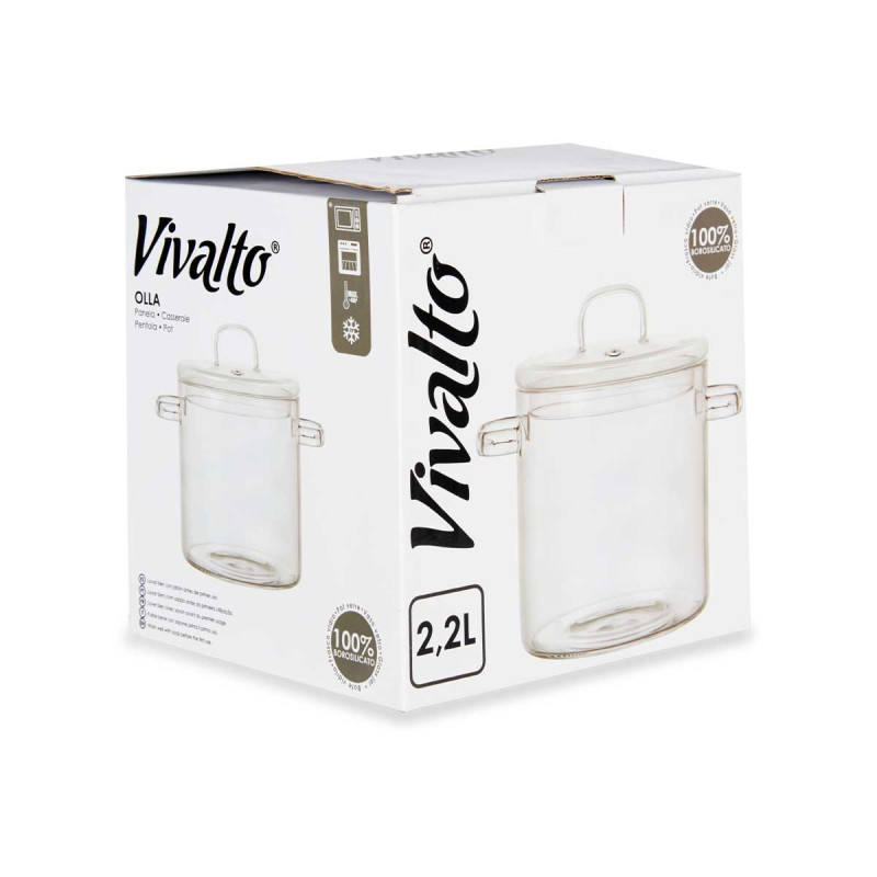 CAÇAROLA VIDRO BOROSILICATO 2200ML 
