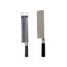 CUCHILLO HACHA ACERO MANGO NEGRO