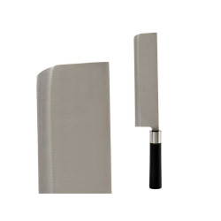 COLTELLO ASCIA ACCIAIO MANICO NERO