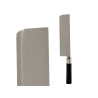 CUCHILLO HACHA ACERO MANGO NEGRO