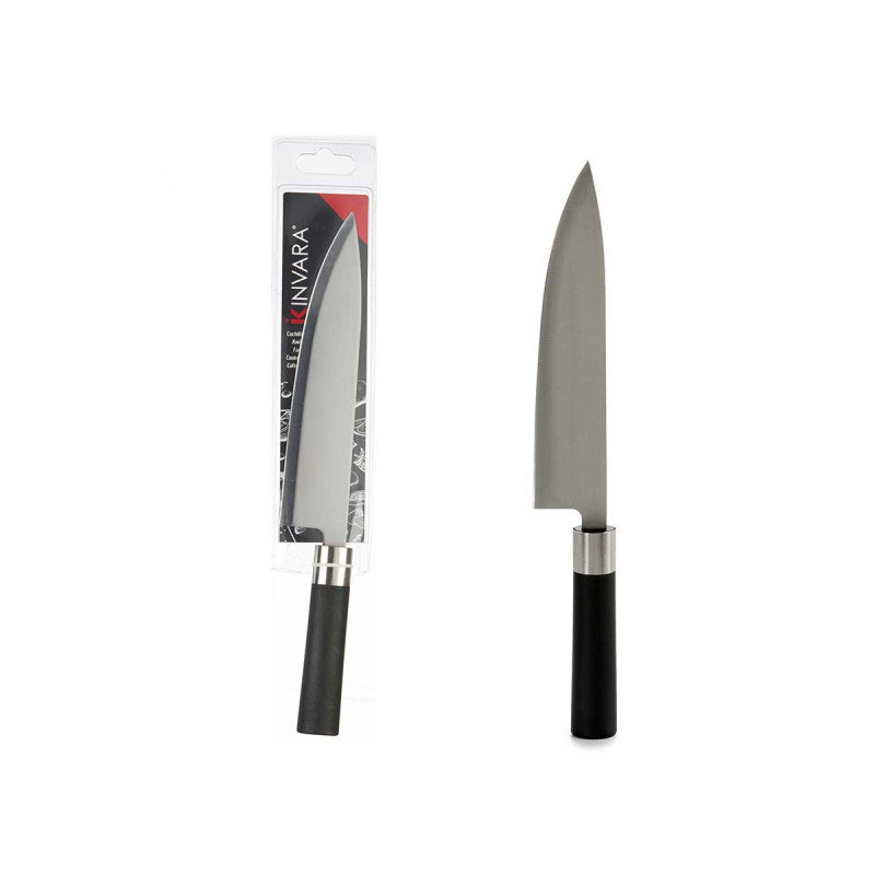 COLTELLO GRANDE ACCIAIO MANICO NERO