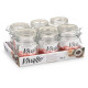 FRASCO VIDRO QUADRADO FECHO HERMETICO 200ML