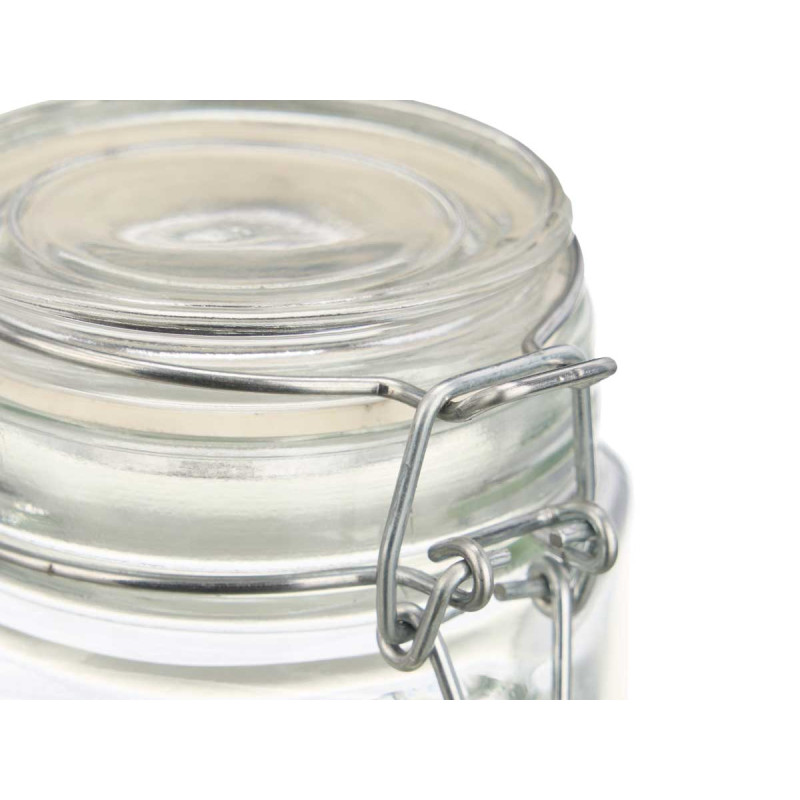 FRASCO VIDRO QUADRADO FECHO HERMETICO 200ML
