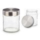GLASS JAR ROUND STEEL LID 300ML