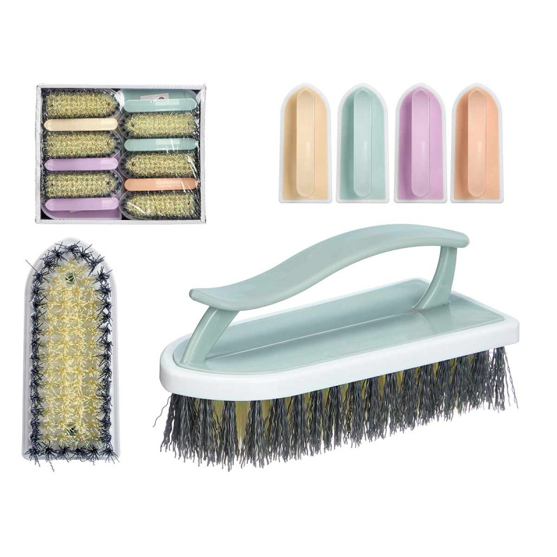 PLASTIC BRUSH ASSORTED 4 COLOURS