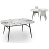 TABLE STYLE MARBEN OVALE PATES NOIRS