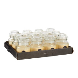 28H GLASS LID CANDLE VANILLA