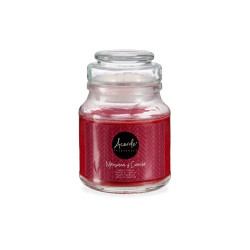 BOUGIE COUVERCLE VERRE POMME CANNELLE 28