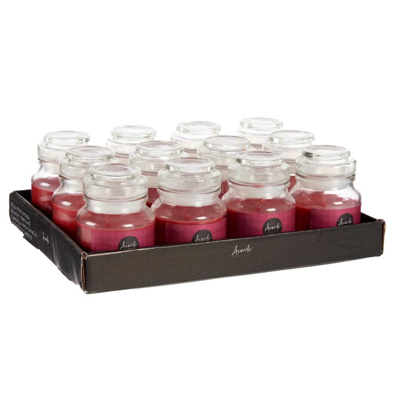 BOUGIE COUVERCLE VERRE POMME CANNELLE 28