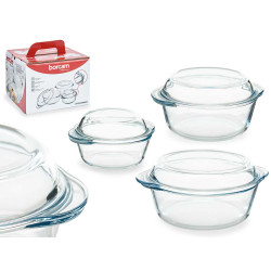 SET 3 CASSERUOLE BORCAM 840ML + 1450ML + 2100ML