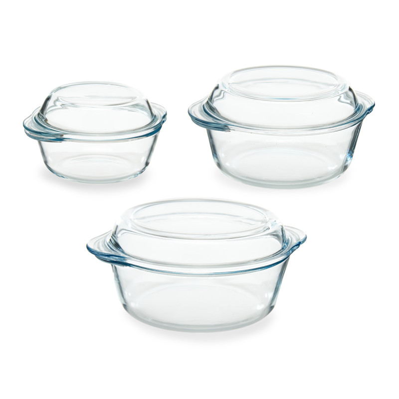 SET 3 CASSERUOLE BORCAM 840ML + 1450ML + 2100ML