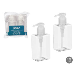 CONJ 2 DISPENSADORES TRANSPARENTES 120ML