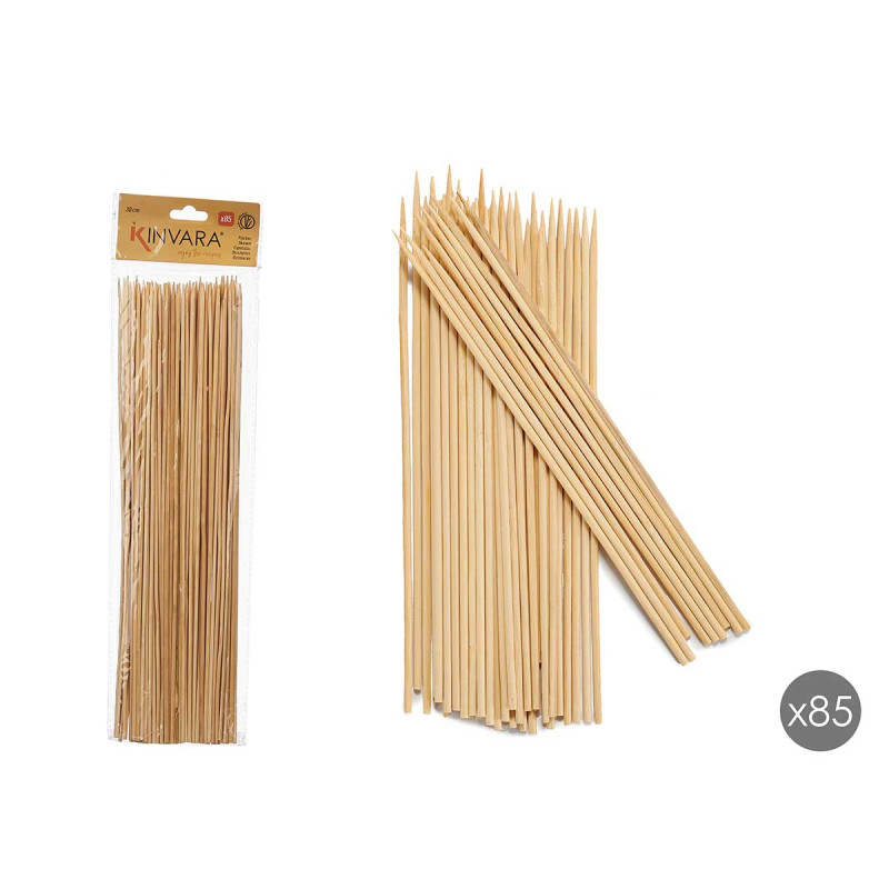CONJ 85 ESPETOS BAMBU 30CM
