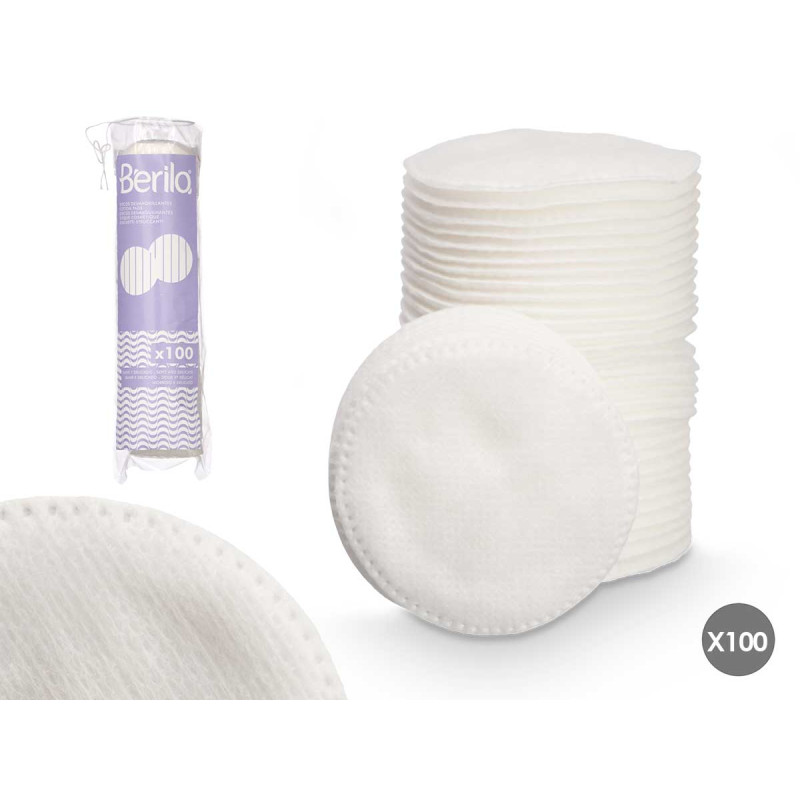 MAKE-UP REMOVER DISCS BAG 100 UND 5,5 CM DIAM
