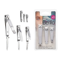 SET 3 TAGLIAUNGHIE COLOR ARGENTO