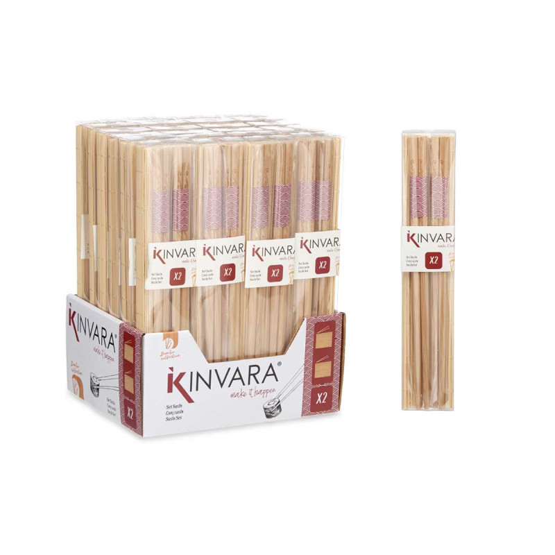 SUSHI SET 4 BAMBOO CHOPSTICKS AND 2 MATS