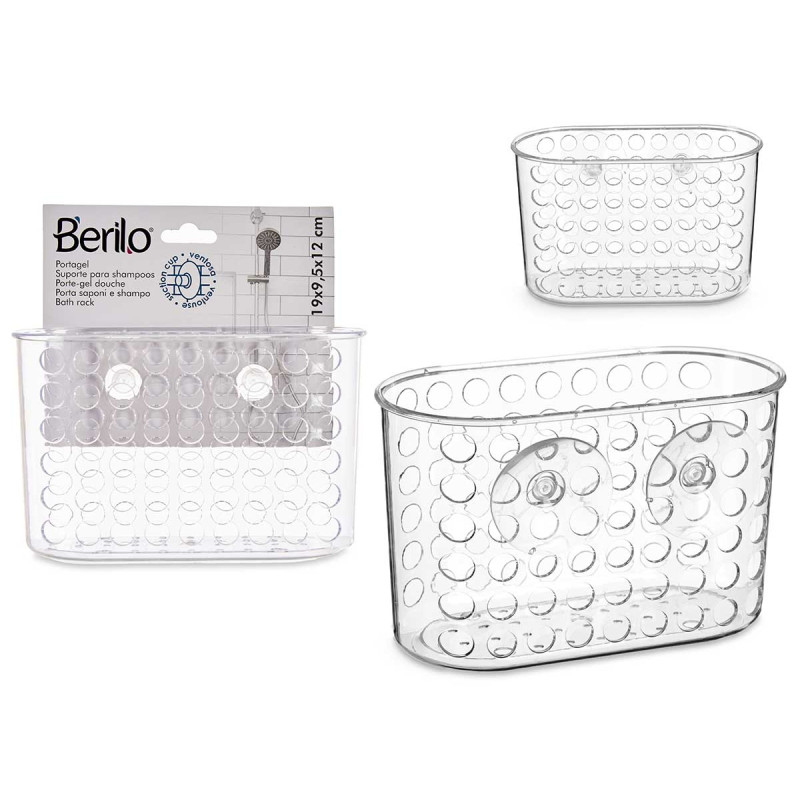 BIG SHOWER BASKET TRANSPARENT WITH VENT