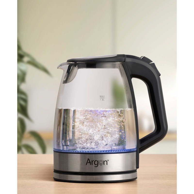 BOLLITORE VETRO ACCIAIO INOX 2000W 1,8L
