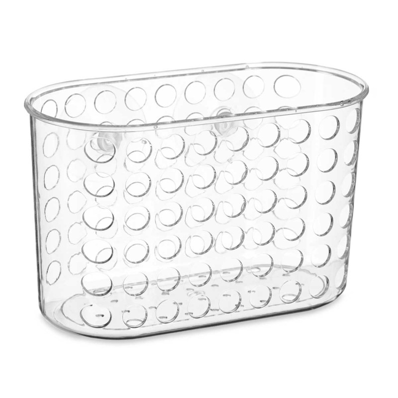 BIG SHOWER BASKET TRANSPARENT WITH VENT