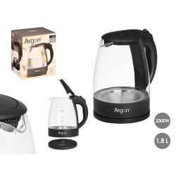 BOUILLOIRE EN VERRE NOIR 2000W 1,8L